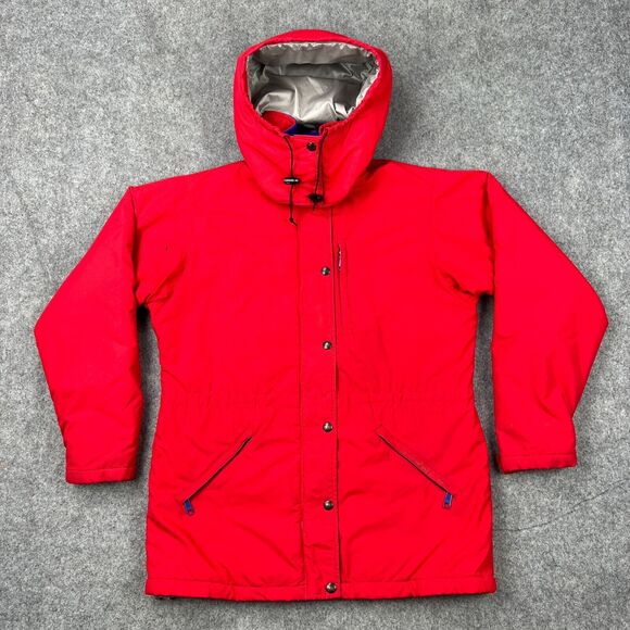 VTG LL‎ Bean Penobscot Parka Jacket Womens Small Red Outerwear Ski Winter USA - Picture 1 of 16